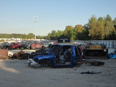 Auto salvage yard in Waukesha, Wisconsin  