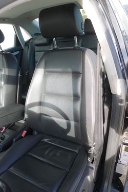 Black leather seat in Audi