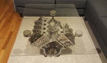 Engine block coffee table